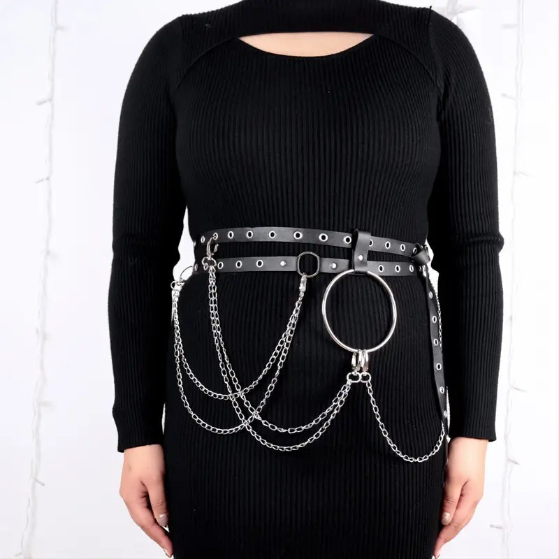 Plus Size O Ring Chain Belt