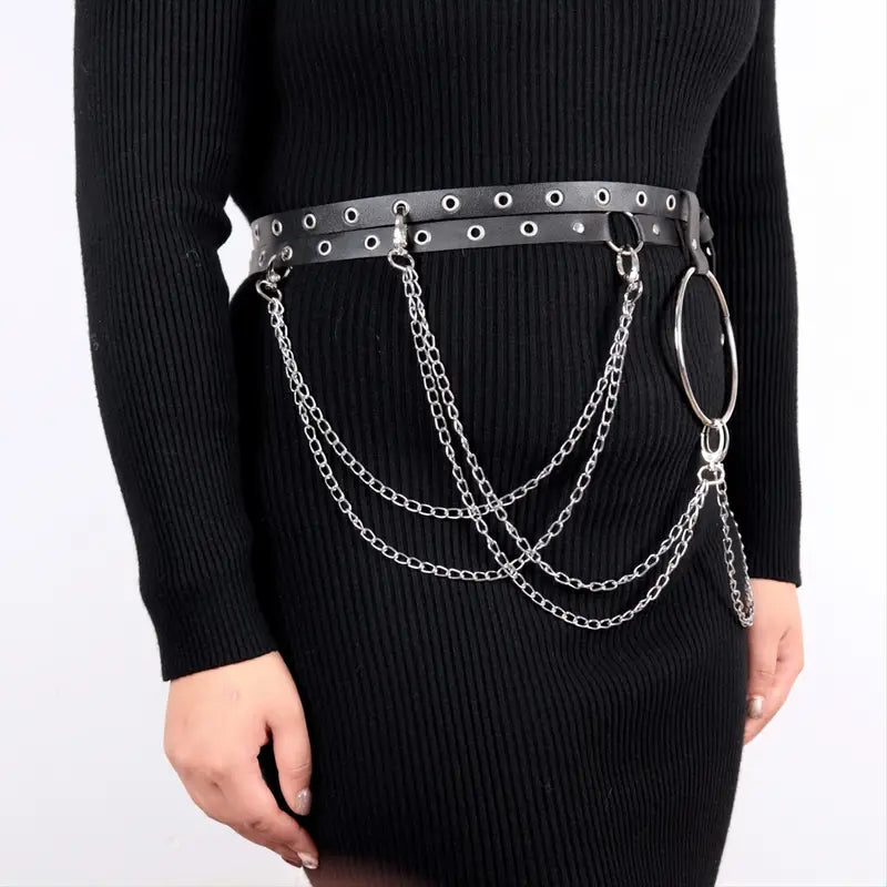 Plus Size O Ring Chain Belt