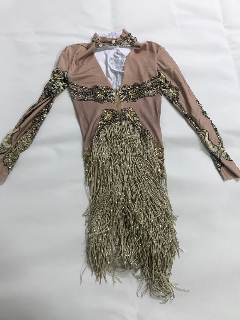 Gold Fringe Tina Turner Costume