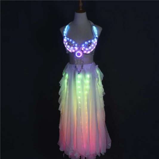 Led Light Belly Dancer Costume