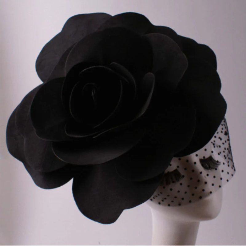 Rose Flower Headband Hat