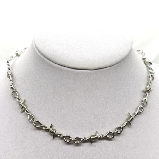 Barbed Wire Necklace Spike