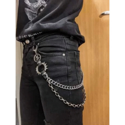 Punk Chain Belt Gothic Spike