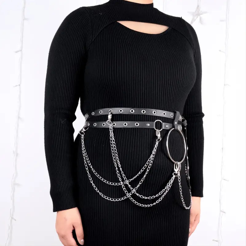 Plus Size O Ring Chain Belt