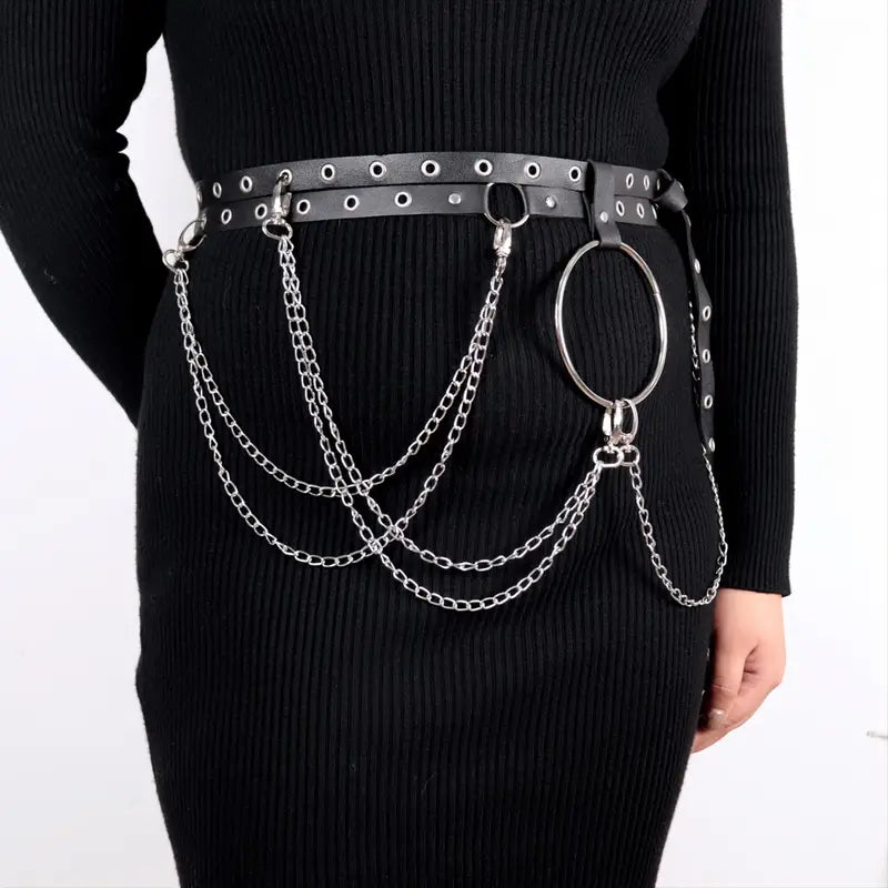 Plus Size O Ring Chain Belt