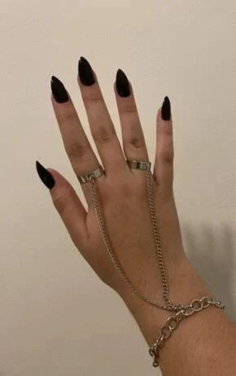 Punk Rock Finger Ring Bracelet Chain