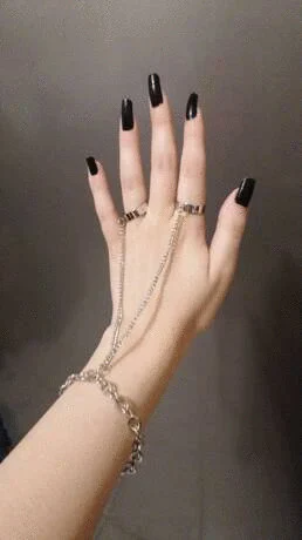 Punk Rock Finger Ring Bracelet Chain