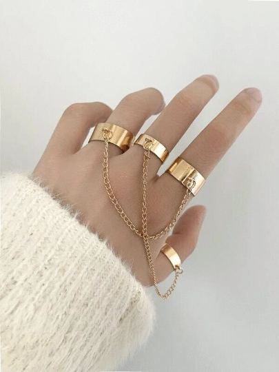 Punk Rock Finger Ring Chain