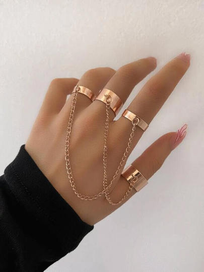 Punk Rock Finger Ring Chain