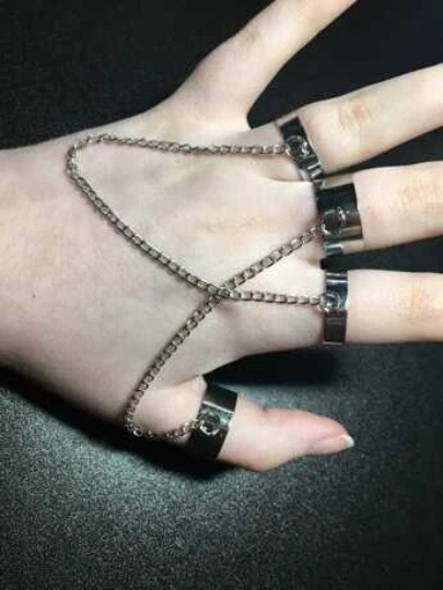 Punk Rock Finger Ring Chain