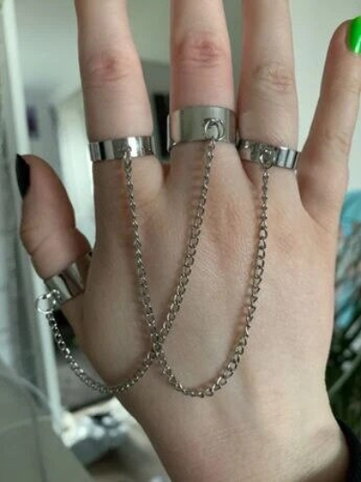 Punk Rock Finger Ring Chain