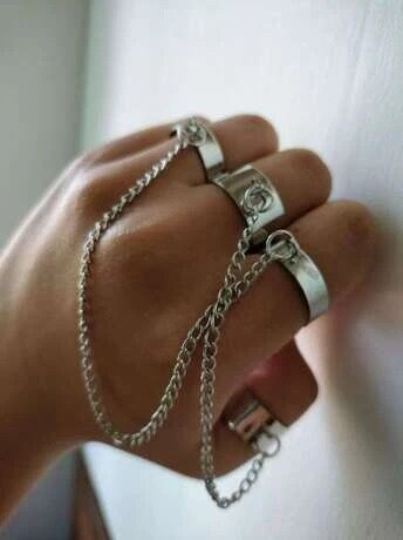 Punk Rock Finger Ring Chain