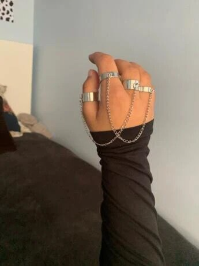 Punk Rock Finger Ring Chain