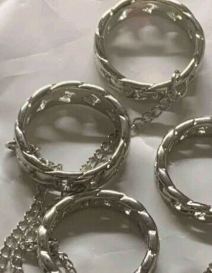 Punk Emo Finger Ring Chain