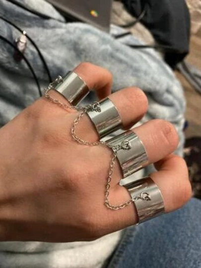 Punk Rock Finger Ring Chain