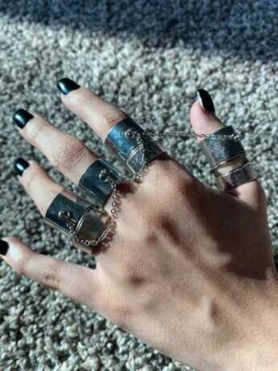 Punk Rock Finger Ring Chain