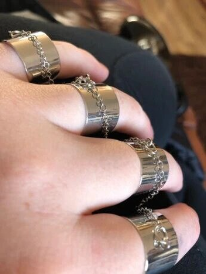 Punk Rock Finger Ring Chain