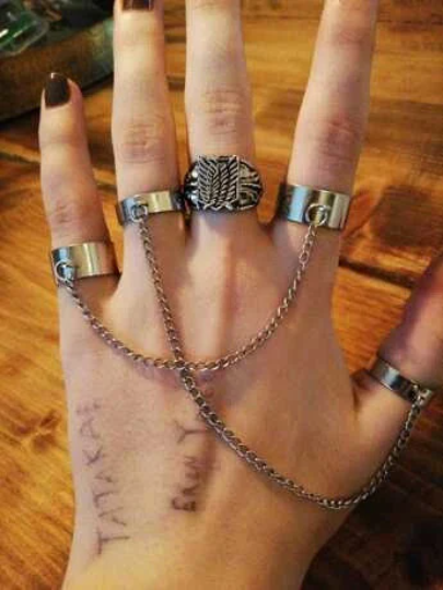 Punk Rock Finger Ring Chain