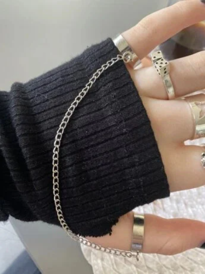 Punk Rock Finger Ring Chain