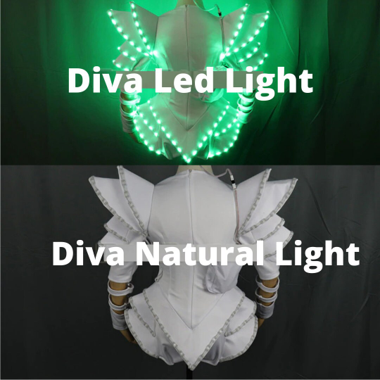 Led Rave Cyberpunk Light Robot Future Costume