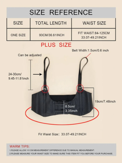 Plus Size Waist Harness L 1X 2X 3X