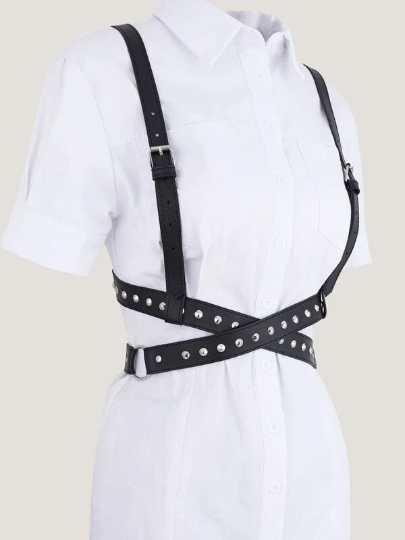 Stud Punk Suspender Harness