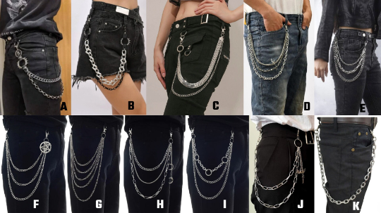 Punk Chain Belt Gothic Spike