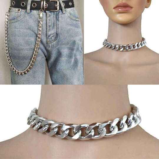 Chunky Punk Chain Belt