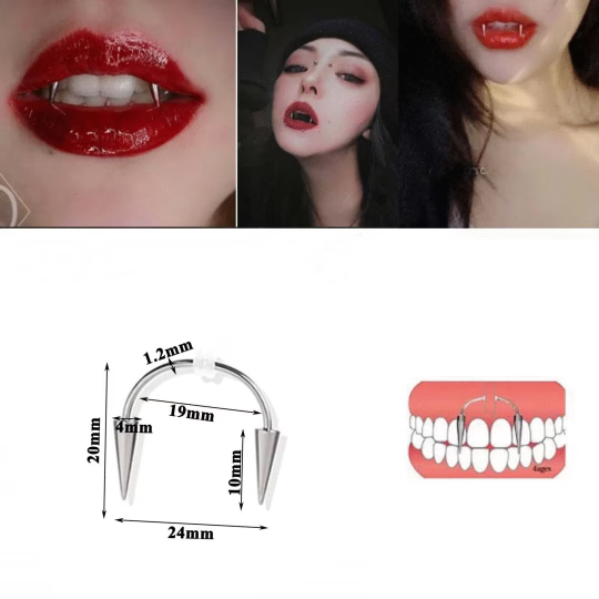 Vampire Septum Dracula Nail Halloween Piercing