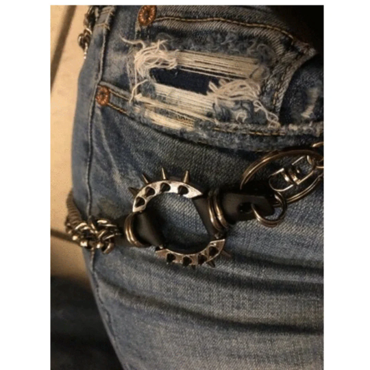 Punk Chain Belt Gothic Spike