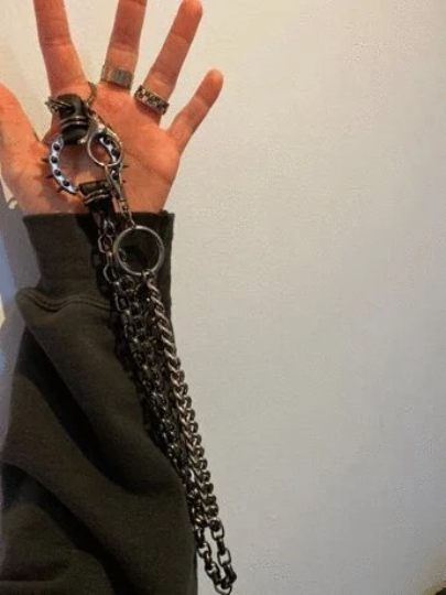 Punk Chain Belt Gothic Spike