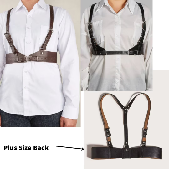 Leather Waist Harness XS-1x 2x 3x 4x 5x 6X