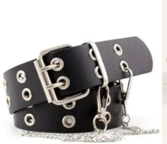 Plus Size Leather Grommet Belt Punk Y2K XS-3X