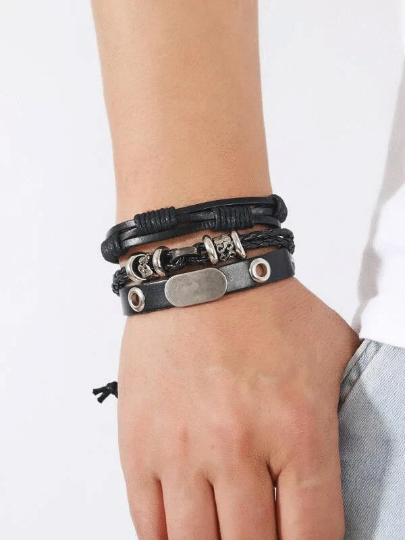 Leather Stackable Bracelet