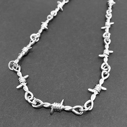 Barbed Wire Necklace Spike