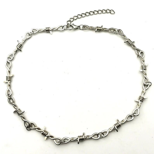 Barbed Wire Necklace Spike