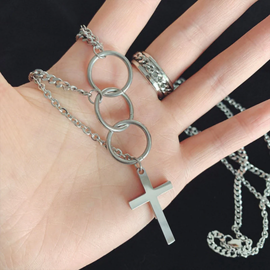 Punk Geometric Cross Gothic Chain