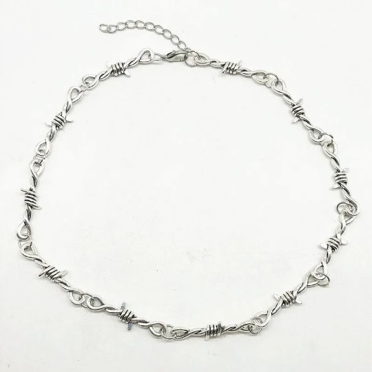 Barbed Wire Necklace Spike