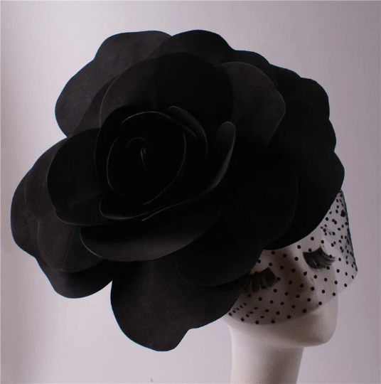 Rose Flower Headband Hat