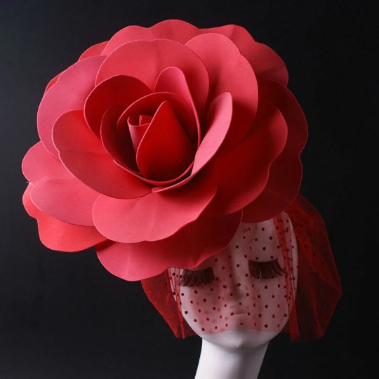 Rose Flower Headband Hat