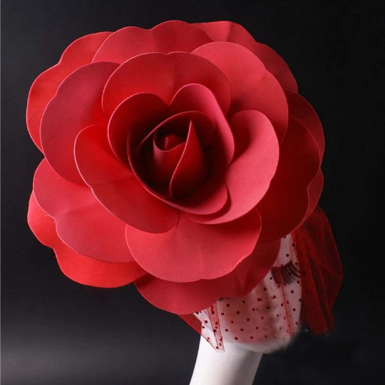 Rose Flower Headband Hat