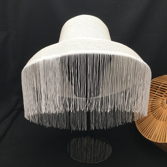 Fringe Large Brim Hat