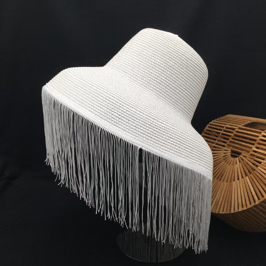 Fringe Large Brim Hat