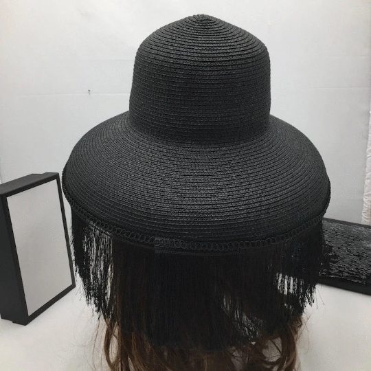 Fringe Large Brim Hat