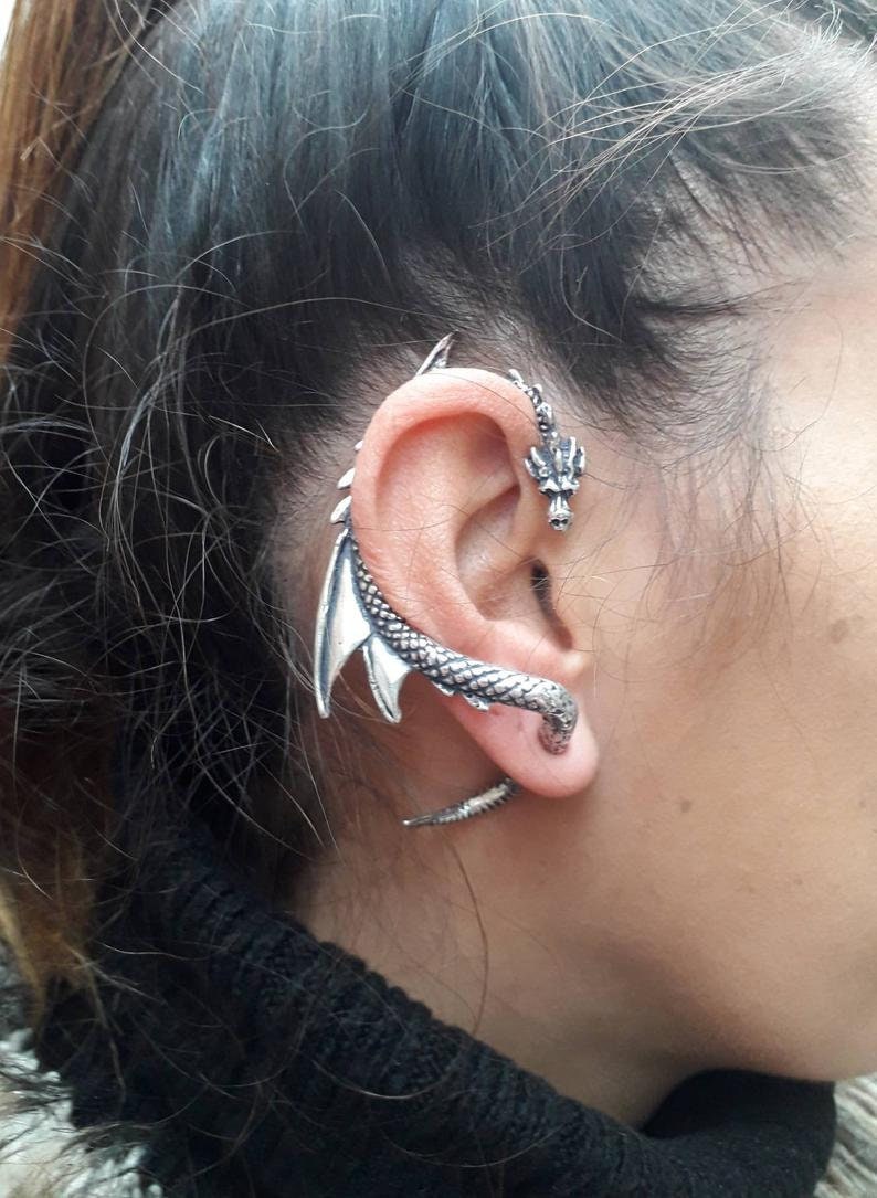 Copy of Dragon Stud Earrings Fashion Flying Dragon Ear cuff Women Men Punk Rock Cuff Gothic Earrings Studs USA Fast Shipping 2-4 Day delivery!