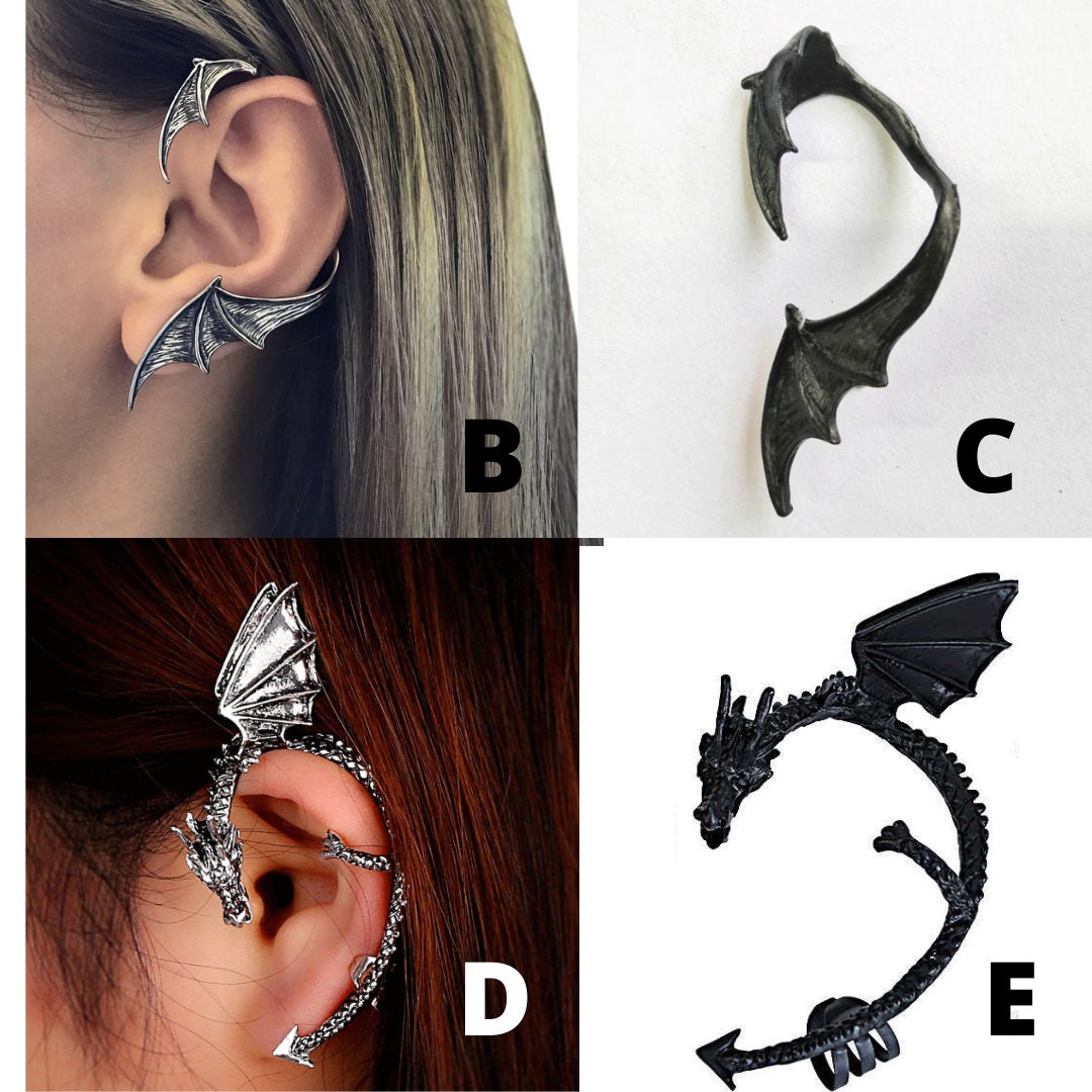 Copy of Dragon Stud Earrings Fashion Flying Dragon Ear cuff Women Men Punk Rock Cuff Gothic Earrings Studs USA Fast Shipping 2-4 Day delivery!