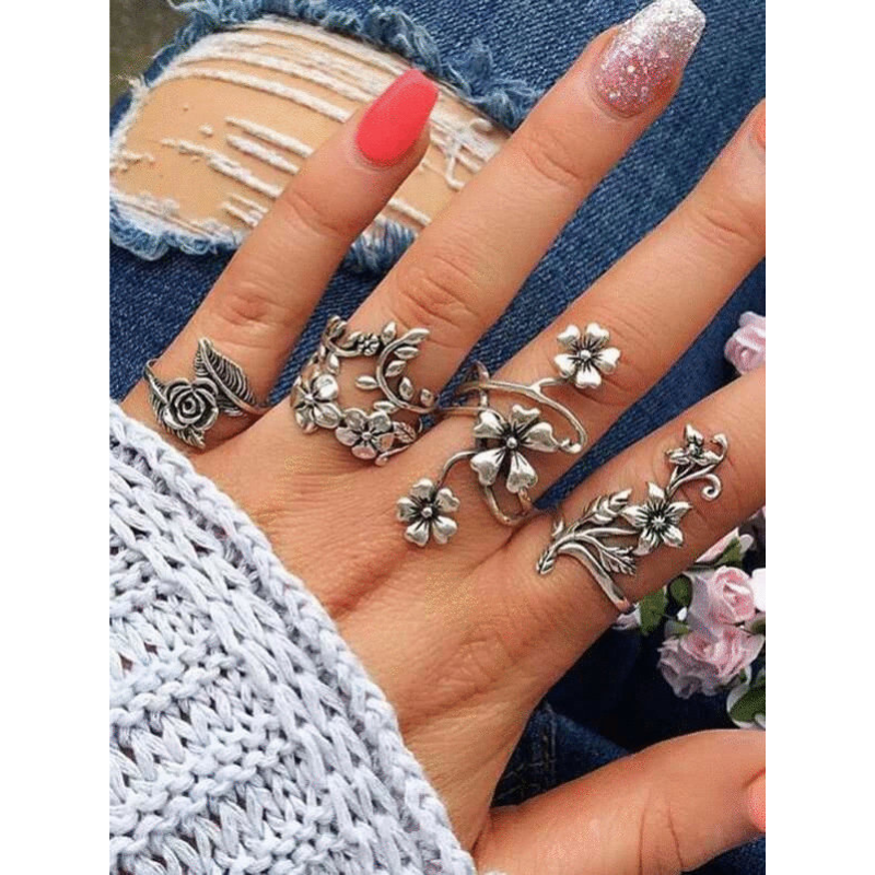 Stackable Flower Rings