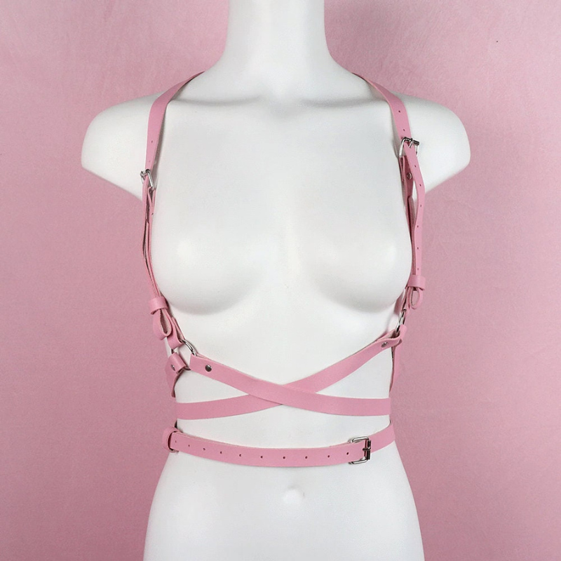 Pink Waist Harness Belt Pastel Goth