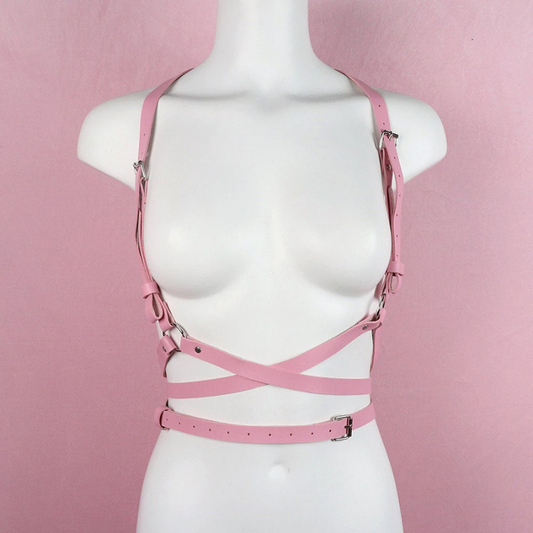 Pink Waist Harness Belt Pastel Goth