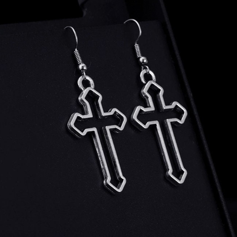 Gothic Cross Earrings